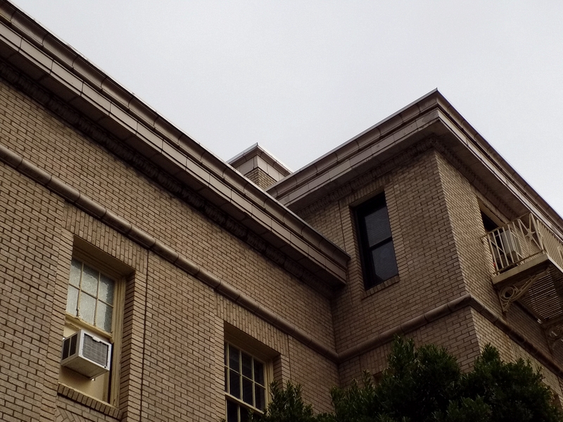 Photo taken Feb. 3rd, 2018.  Built in 1927 as a Nurses Dormitory on the Multnomah County Hospital Campus.  Now called "Emma Jones Hall" and the current address is about 3181 Marquam Rd. SW.  It is located in what is now called the "University Hospital" campus.   In L.A.Martins order book for the Columbia Tera Cotta Company this was order #188 Glaze #483 for "Multnomah County Hospital Nurses Home, Portland Oregon.